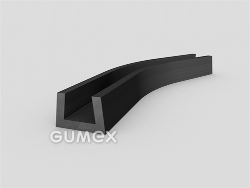 Gumový profil tvaru "U", 20x30/20mm, 70°ShA, EPDM, -40°C/+100°C, čierny